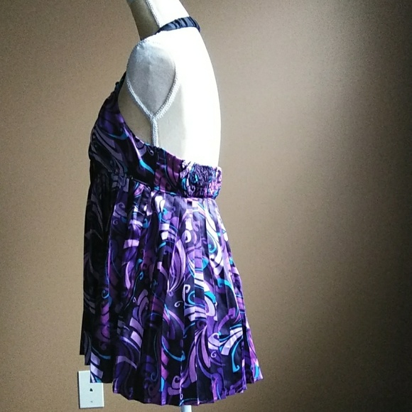 Medium Guess Purple Halter Mini Dress - Picture 9 of 10